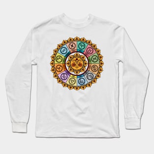 Zodiac Mandala Long Sleeve T-Shirt